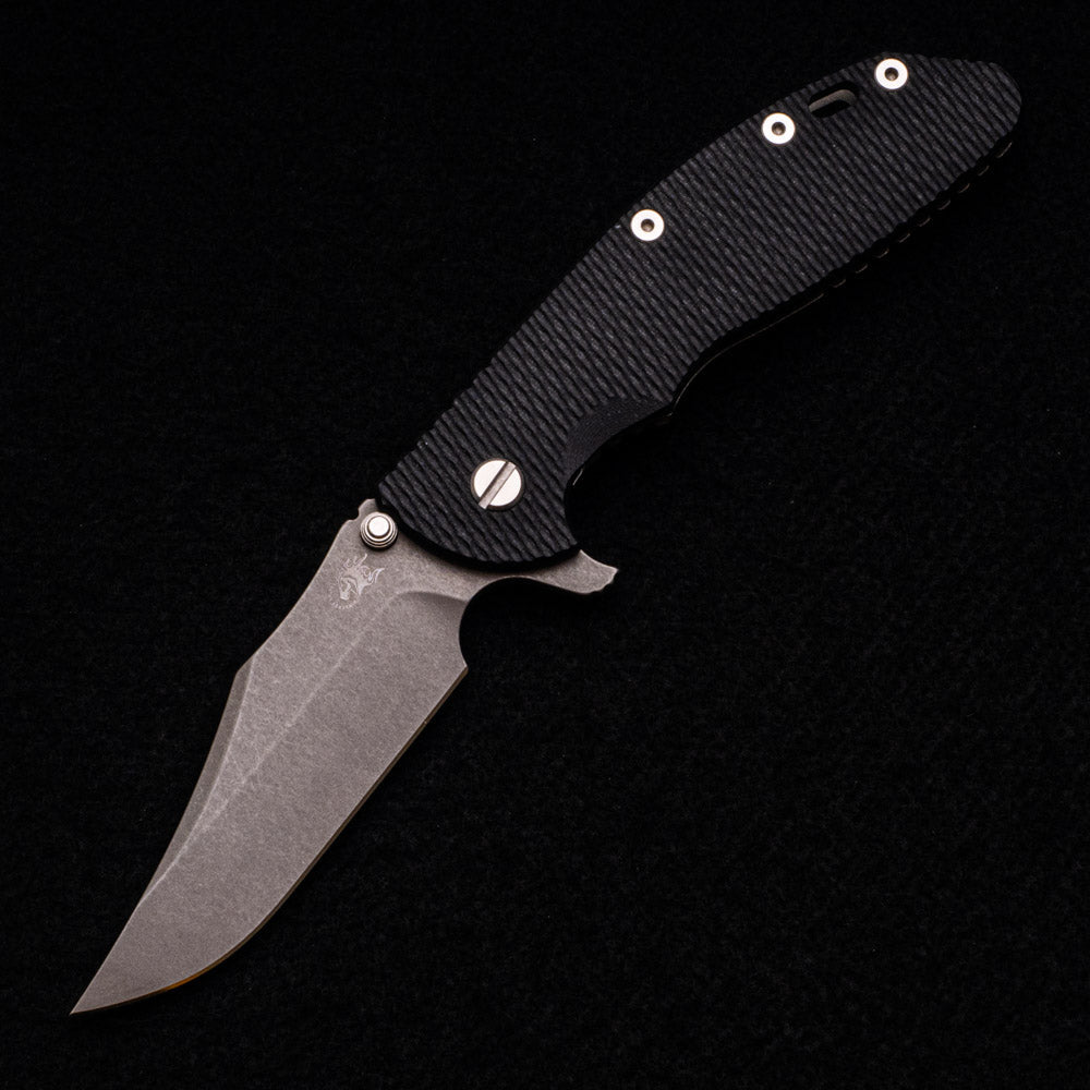 Hinderer Knives XM-24 4.0″ – Bowie CPM 20CV Blade – Tri-Way – Working Finish – Black G10