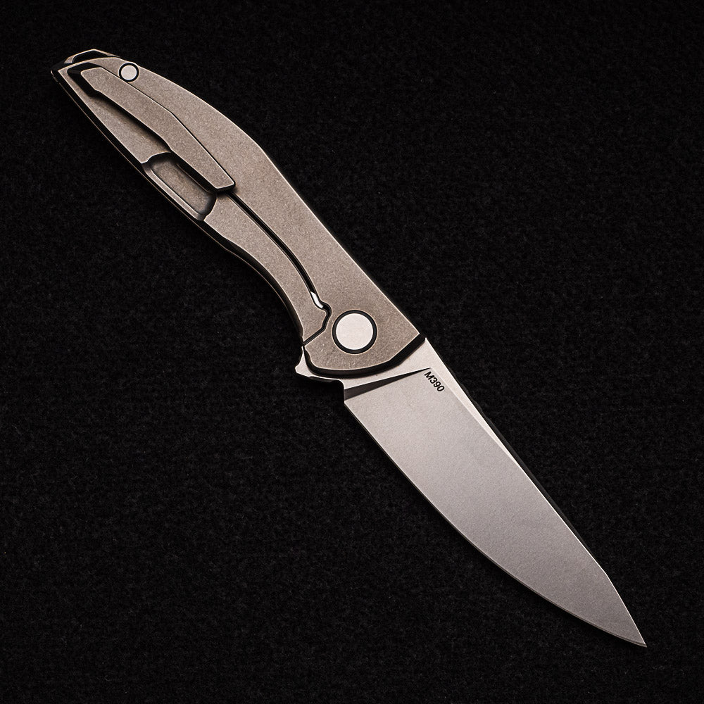 Shirogorov NeOn Zero – M390 BLADE – TITANIUM HANDLE – MRBS