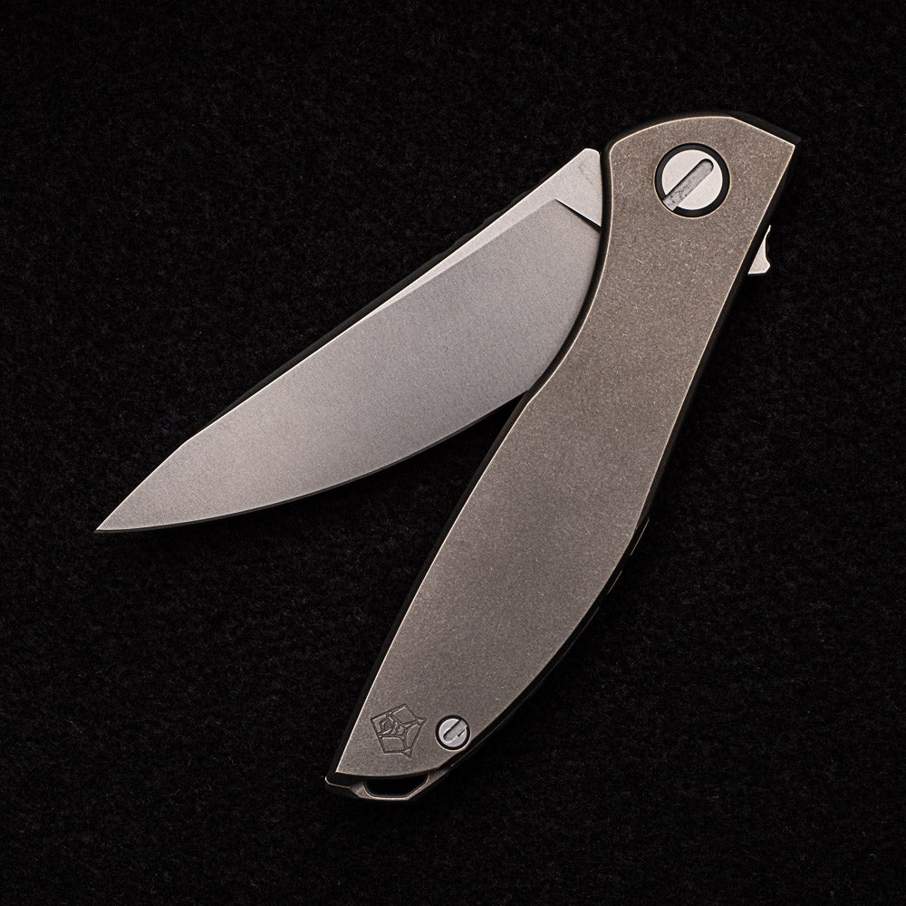 Shirogorov NeOn Zero – M390 BLADE – TITANIUM HANDLE – MRBS