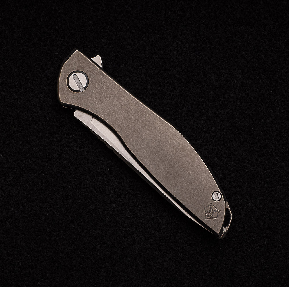 Shirogorov NeOn Zero – M390 BLADE – TITANIUM HANDLE – MRBS