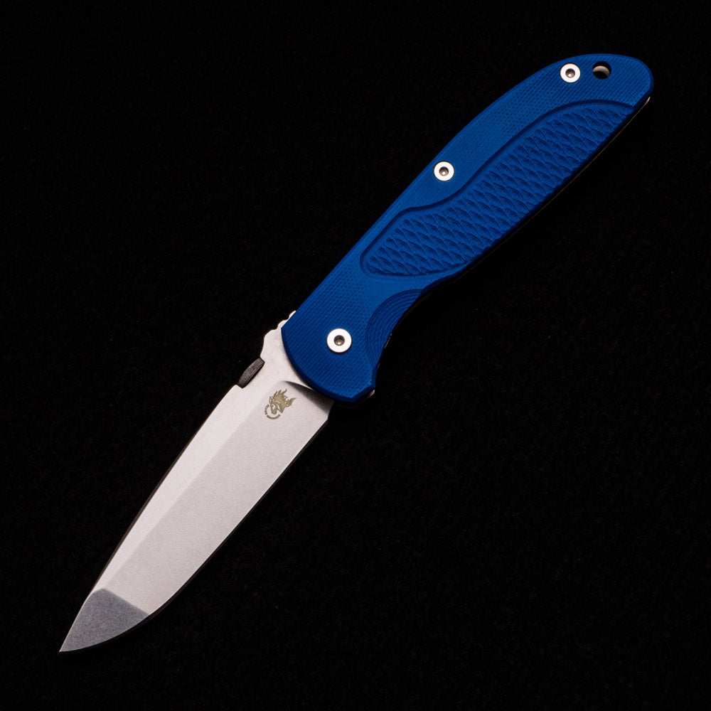 Hinderer Knives Firetac – Spanto Tri-Way Stonewash Blue G10