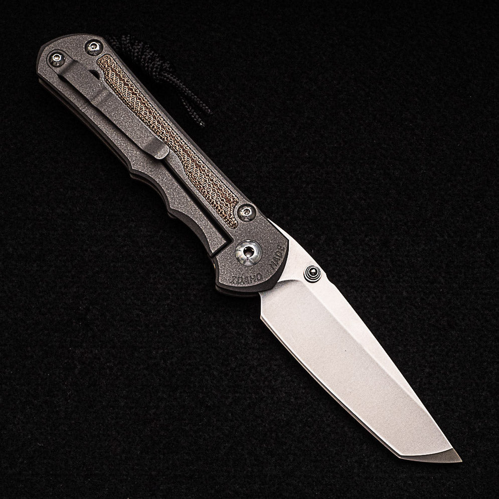 CHRIS REEVE LARGE INKOSI TANTO W- NATURAL CANVAS MICARTA INLAY