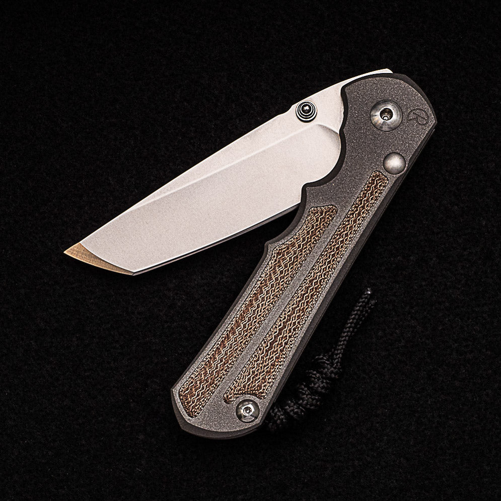 CHRIS REEVE LARGE INKOSI TANTO W- NATURAL CANVAS MICARTA INLAY