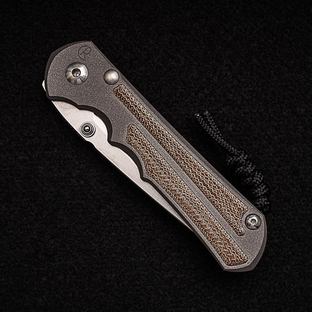 CHRIS REEVE LARGE INKOSI TANTO W- NATURAL CANVAS MICARTA INLAY