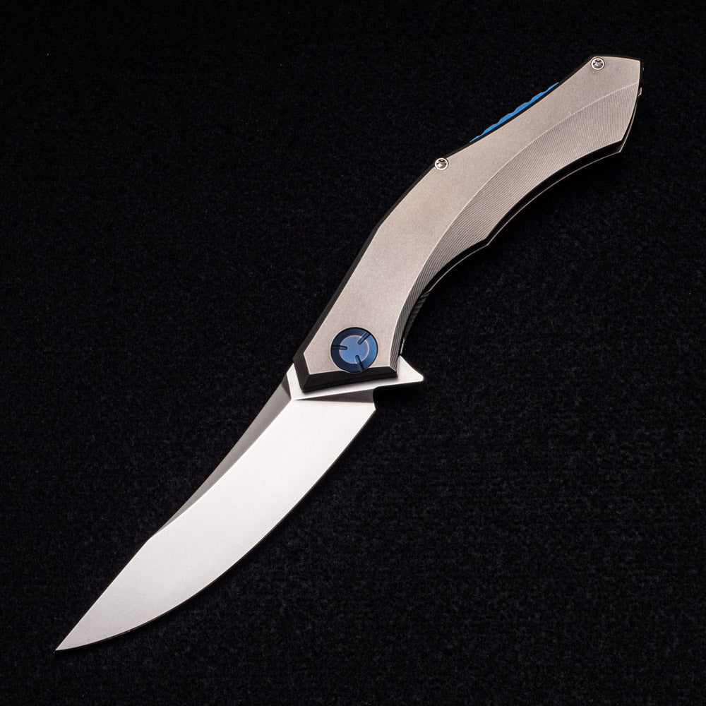 SHIROGOROV "LIMITED EDITION" SINKEVICH DESIGN POLUCHOTKY FLIPPER - M390 BLADE - TITANIUM HANDLE - MRBS