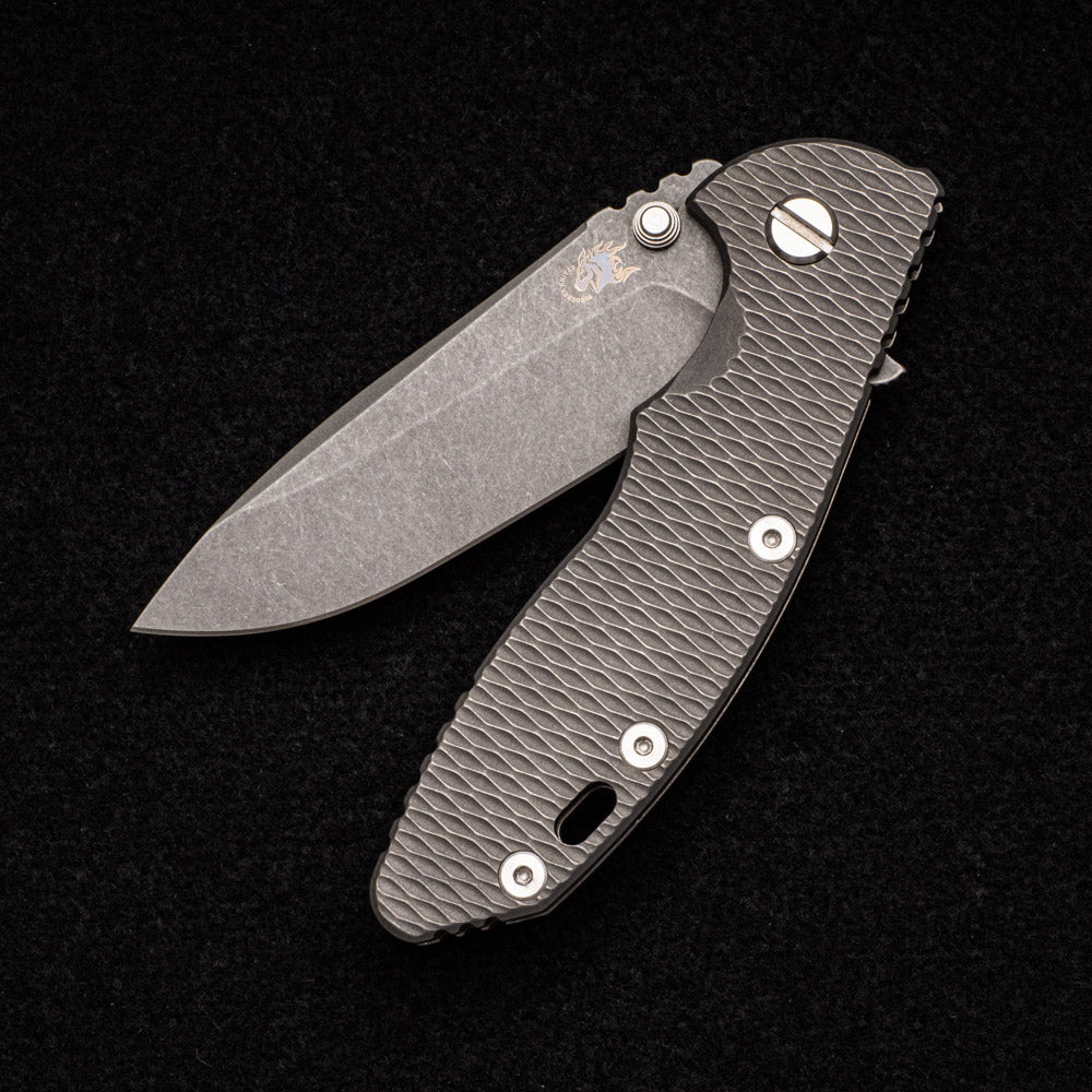 Hinderer Knives XM-18 3.5" - Spear Point - Working Finish - Titanium Scale