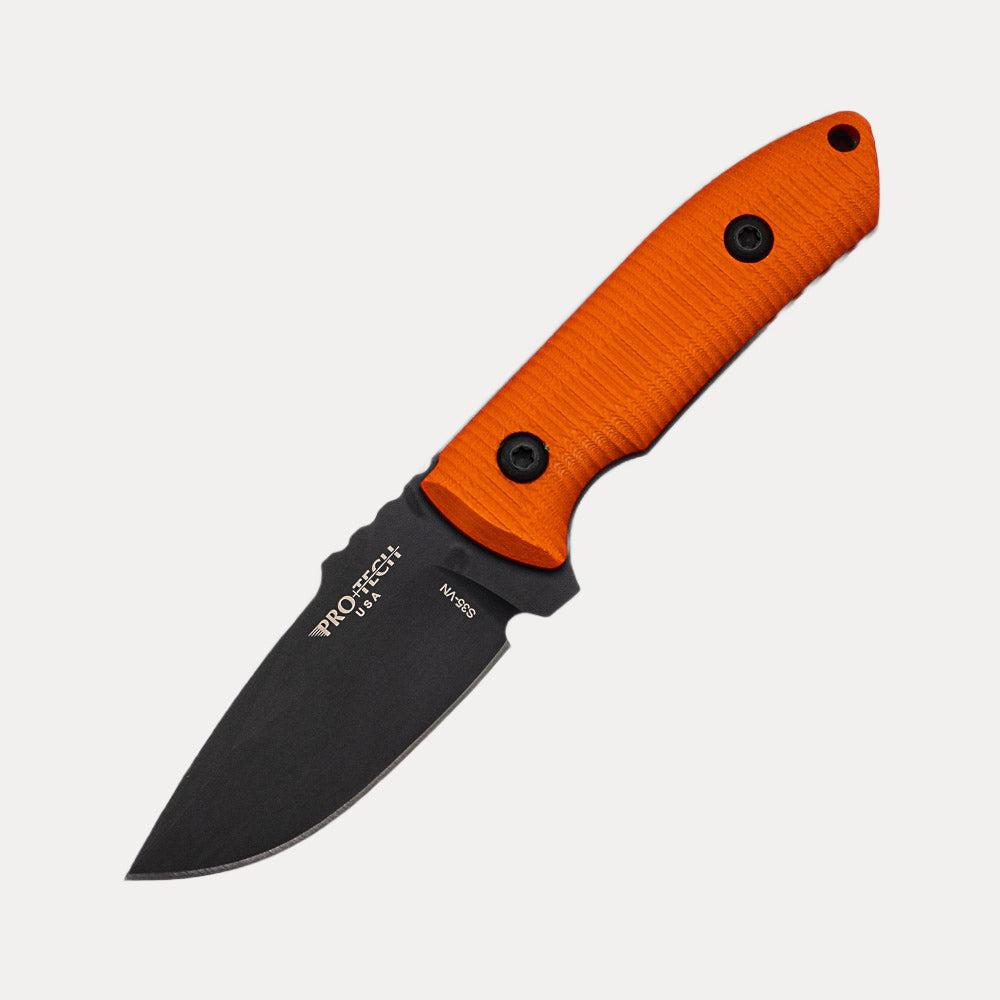 Pro-Tech Knives SBR Fixed Blade - Orange G-10 Handle - DLC Black S35-VN Blade - LG511