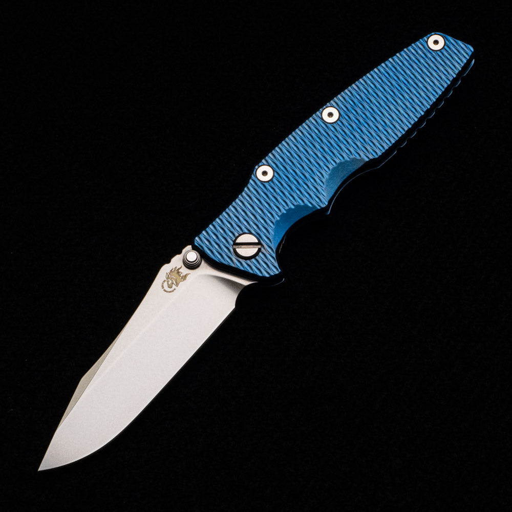 Hinderer Knives Eklipse 3.5″ – Spearpoint – Non Flipper – Tri-Way – Stonewash Blue Ti