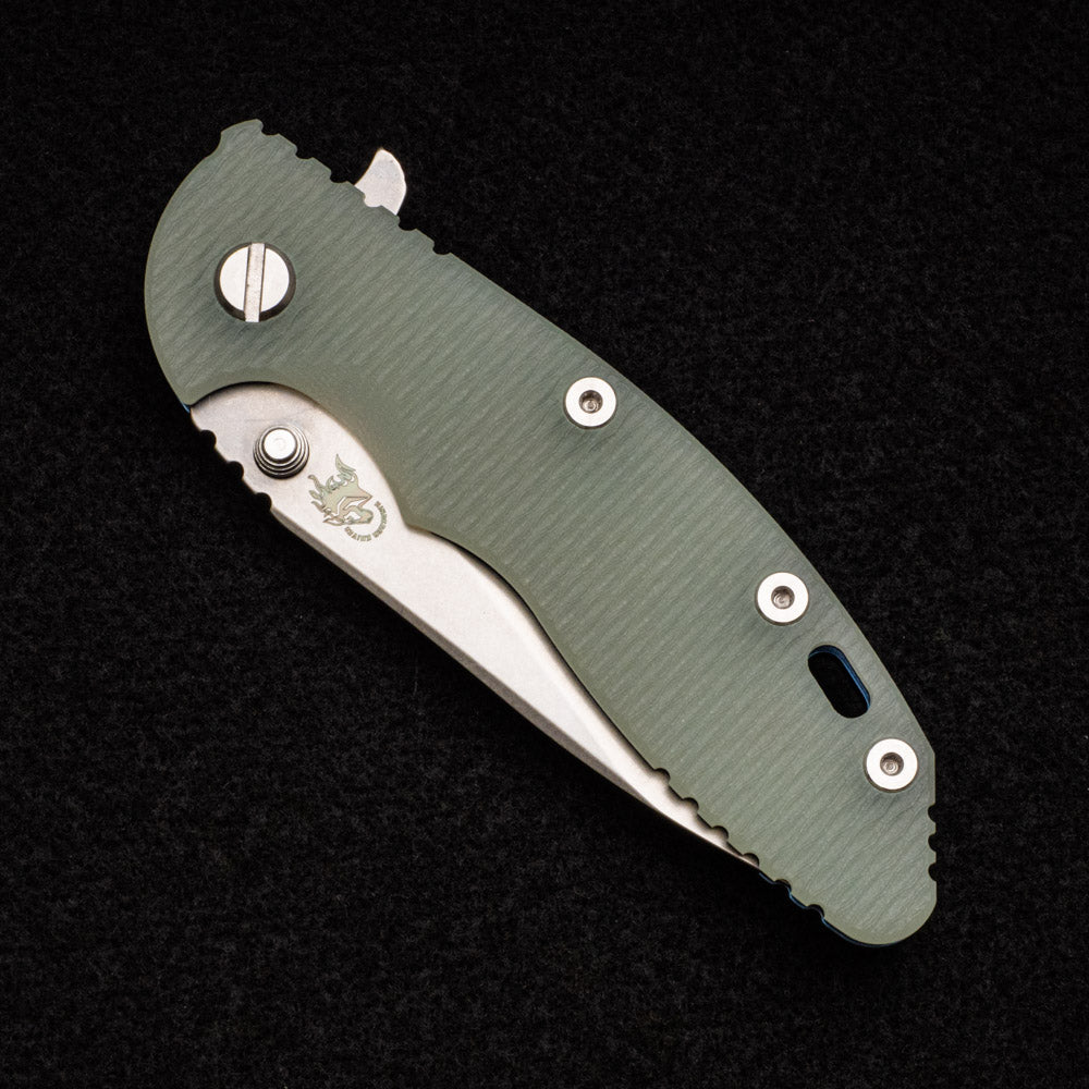 Hinderer Knives XM-18 3.5" - Slicer - Stonewash Blue - Jade G10