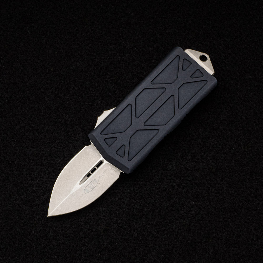 MICROTECH EXOCET 157-10 - CA-LEGAL OTF KNIFE - MONEYCLIP STONEWASH STANDARD