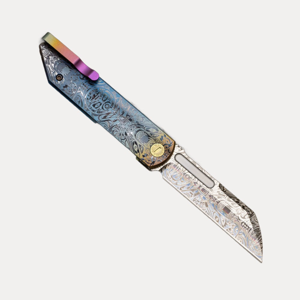 D Rocket Design Native Art Revenge “Fukushu” Front Flipper – Pink-Red-Orange Top Radiant