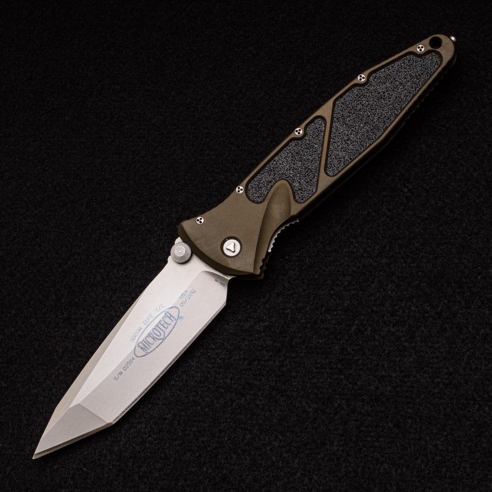 MICROTECH SOCOM ELITE T-E - OD GREEN ALUMINUM HANDLE - S35VN BLADE