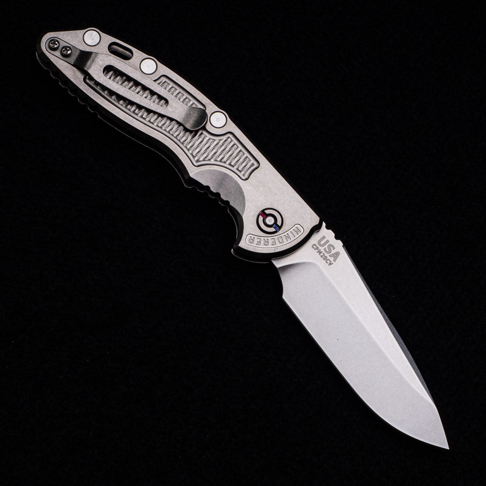 Hinderer XM-18 3.5″ – Auto – Spearpoint – Stonewash – CPM 20CV Blade – Titanium Handle