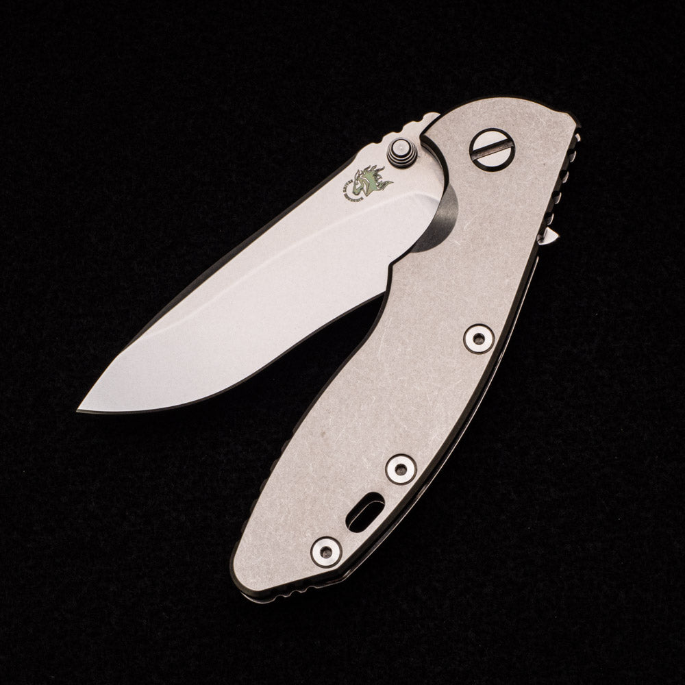 Hinderer Knives XM-18 3.5" - Recurve - Stonewash - Titanium Scale