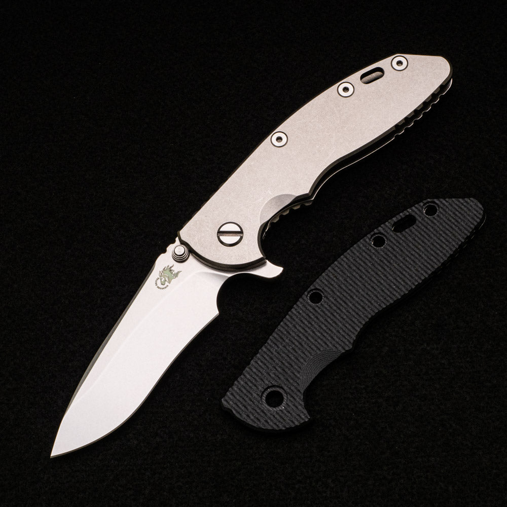 Hinderer Knives XM-18 3.5" - Recurve - Stonewash - Titanium Scale