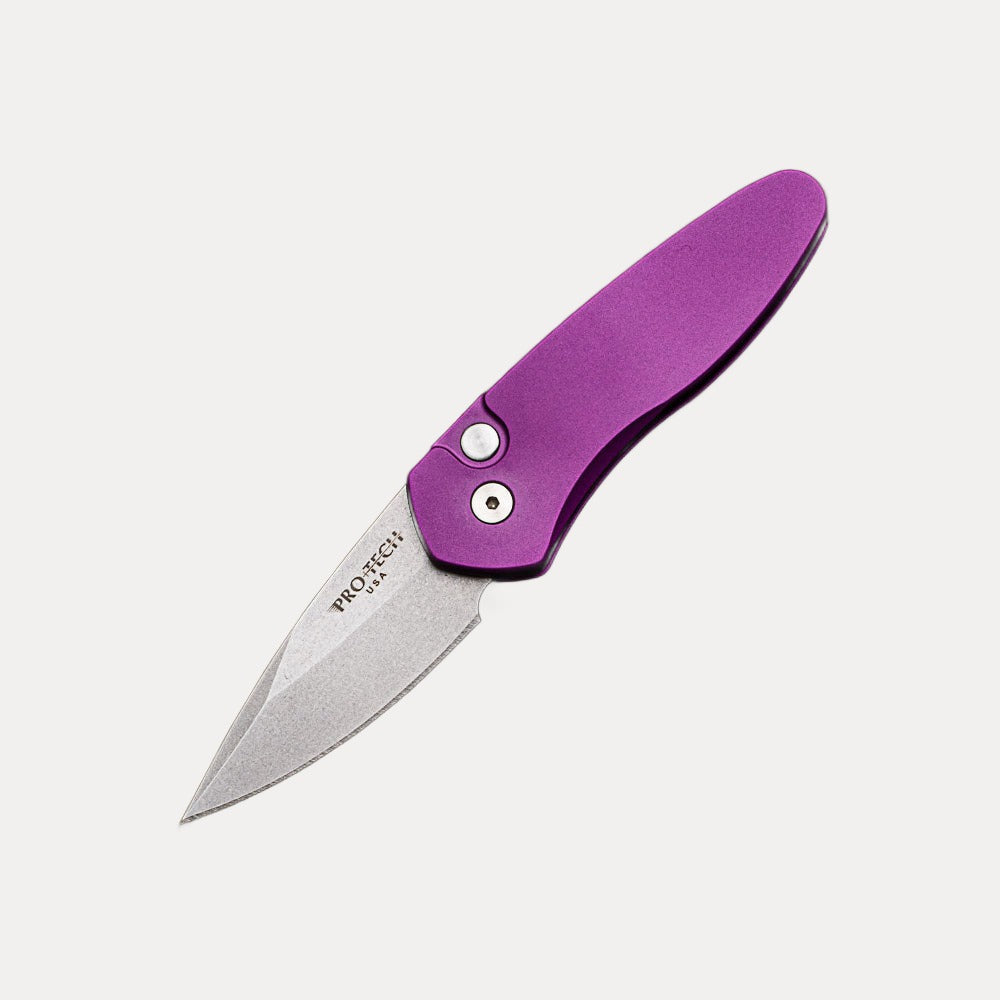 Pro-Tech Knives Sprint - Purple Aluminum Handle - Stonewash S35VN Blade - 2905-PURPLE