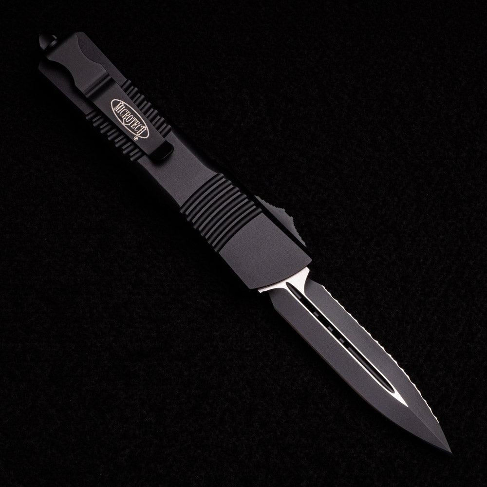 MICROTECH COMBAT TROODON – D-E TACTICAL FULL SERRATED 142-3 T