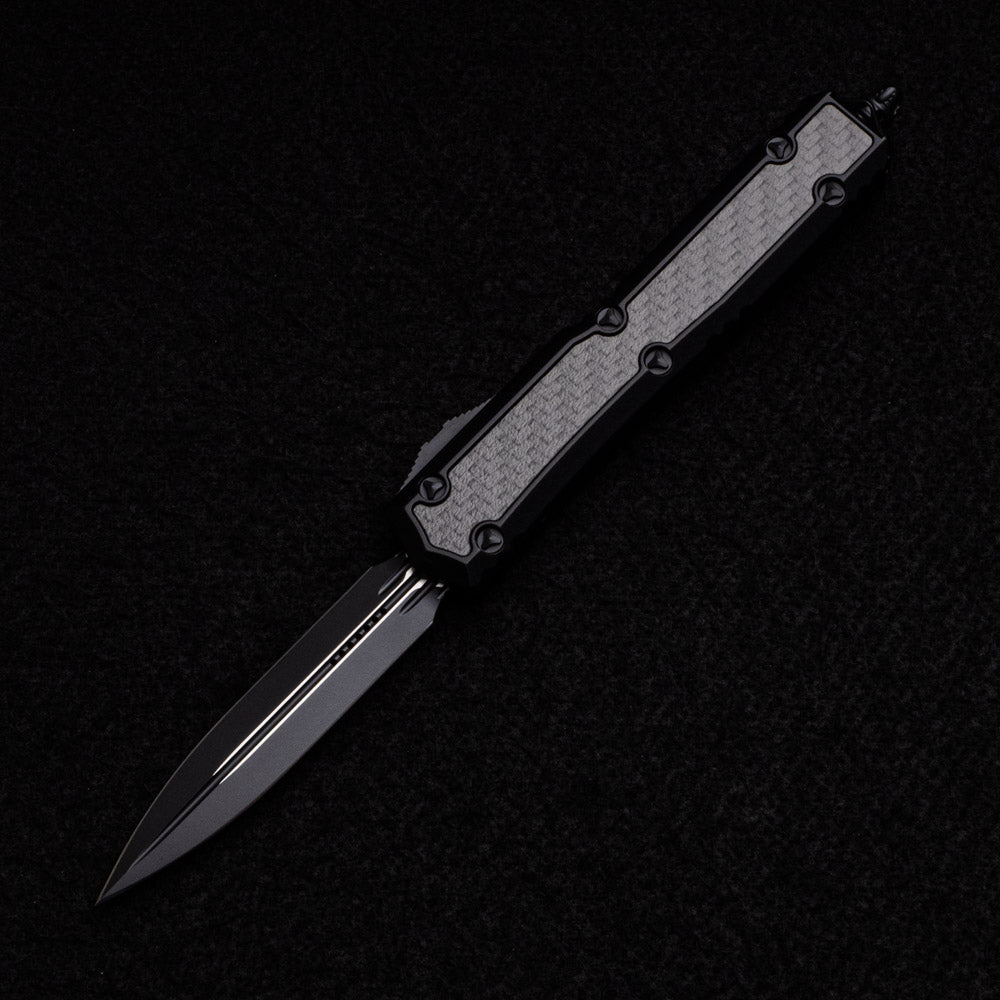 Microtech Makora – Signature Series – D-E Tactical Standard Nickel Boron Internals Carbon Fiber Inlay 206-1 TCFIS