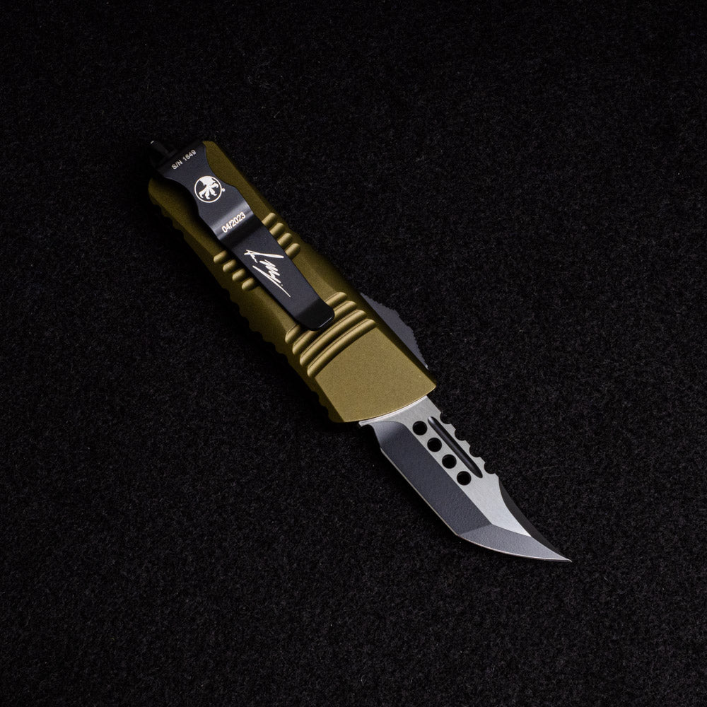 MICROTECH TROODON MINI HELLHOUND SIGNATURE SERIES OD GREEN STANDARD 819-1 ODS