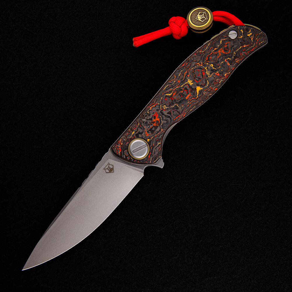 SHIROGOROV F3 IGNIS – SPECIAL EDITION – “PHOENIX WING” TECHNOCARBO HANDLE – M390 BLADE – MRBS