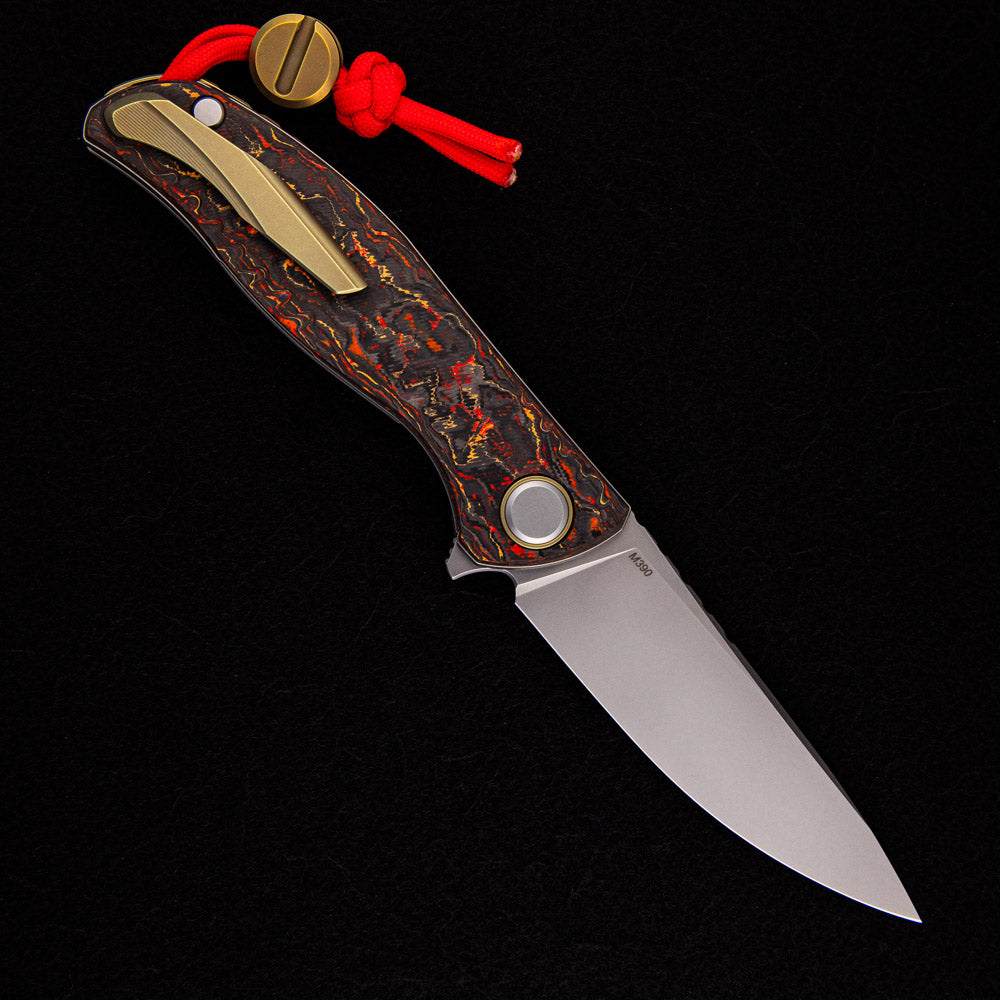 SHIROGOROV F3 IGNIS – SPECIAL EDITION – “PHOENIX WING” TECHNOCARBO HANDLE – M390 BLADE – MRBS