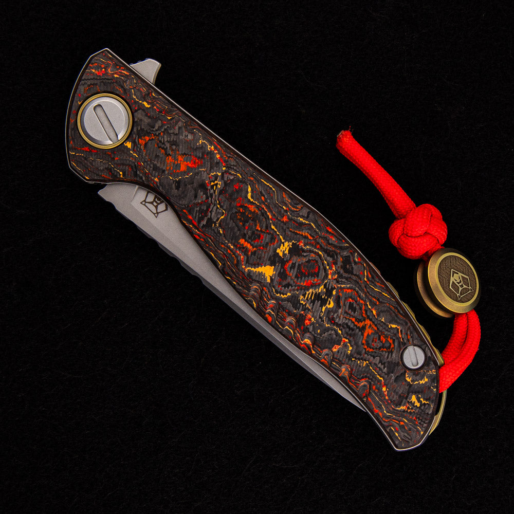 SHIROGOROV F3 IGNIS – SPECIAL EDITION – “PHOENIX WING” TECHNOCARBO HANDLE – M390 BLADE – MRBS