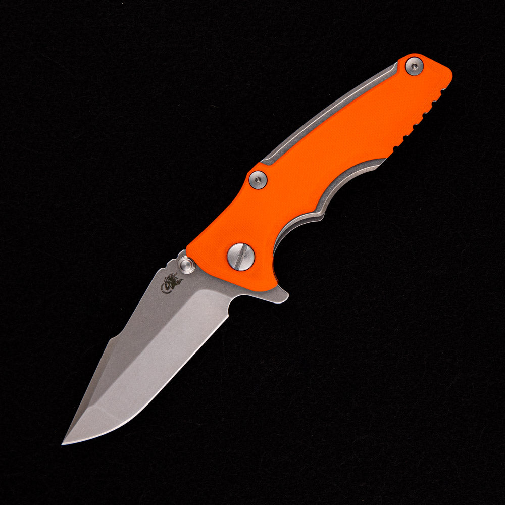 Hinderer Knives Eklipse 3.0″ – Harpoon Spanto CPM 20CV – Tri-Way – Stonewash – Orange G10