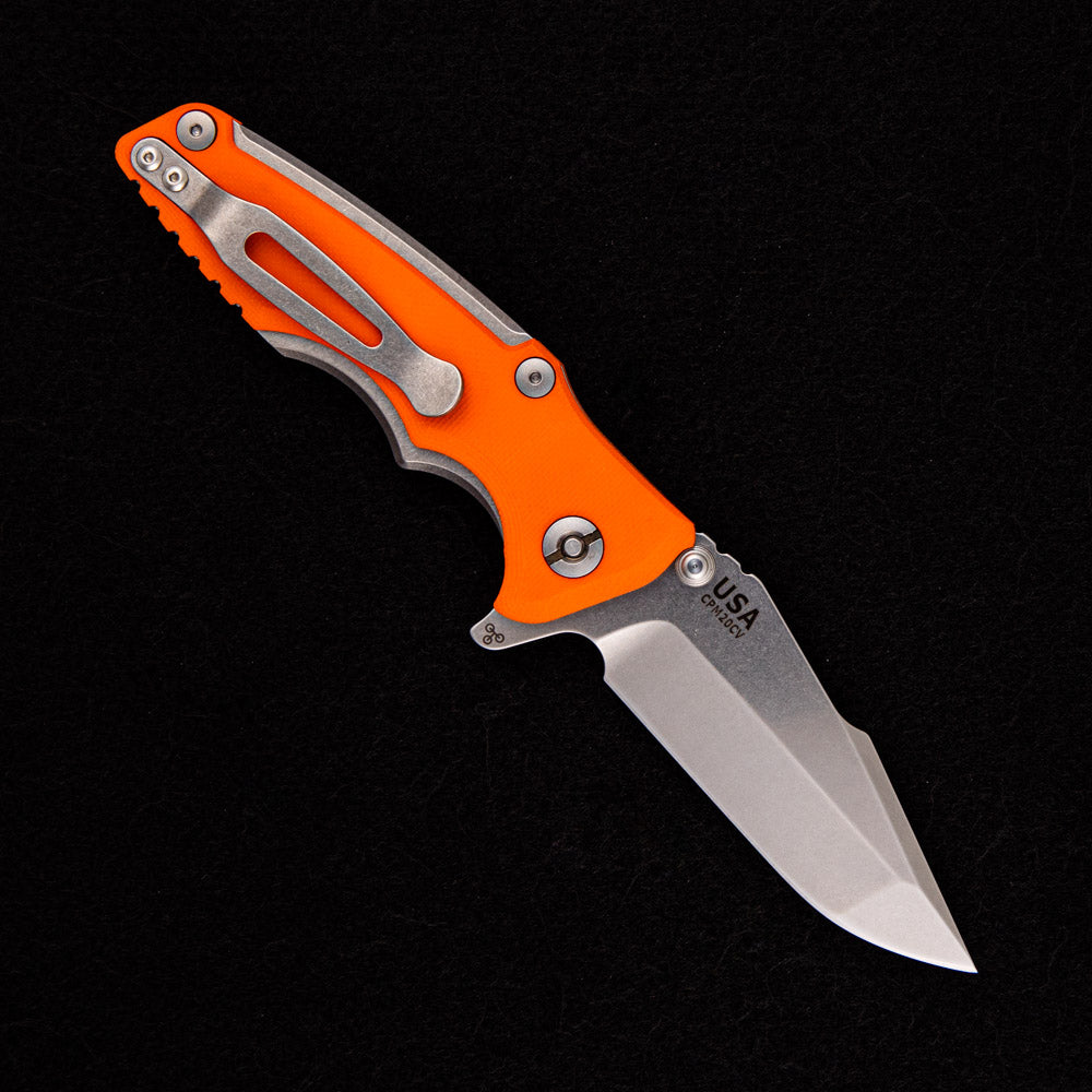 Hinderer Knives Eklipse 3.0″ – Harpoon Spanto CPM 20CV – Tri-Way – Stonewash – Orange G10