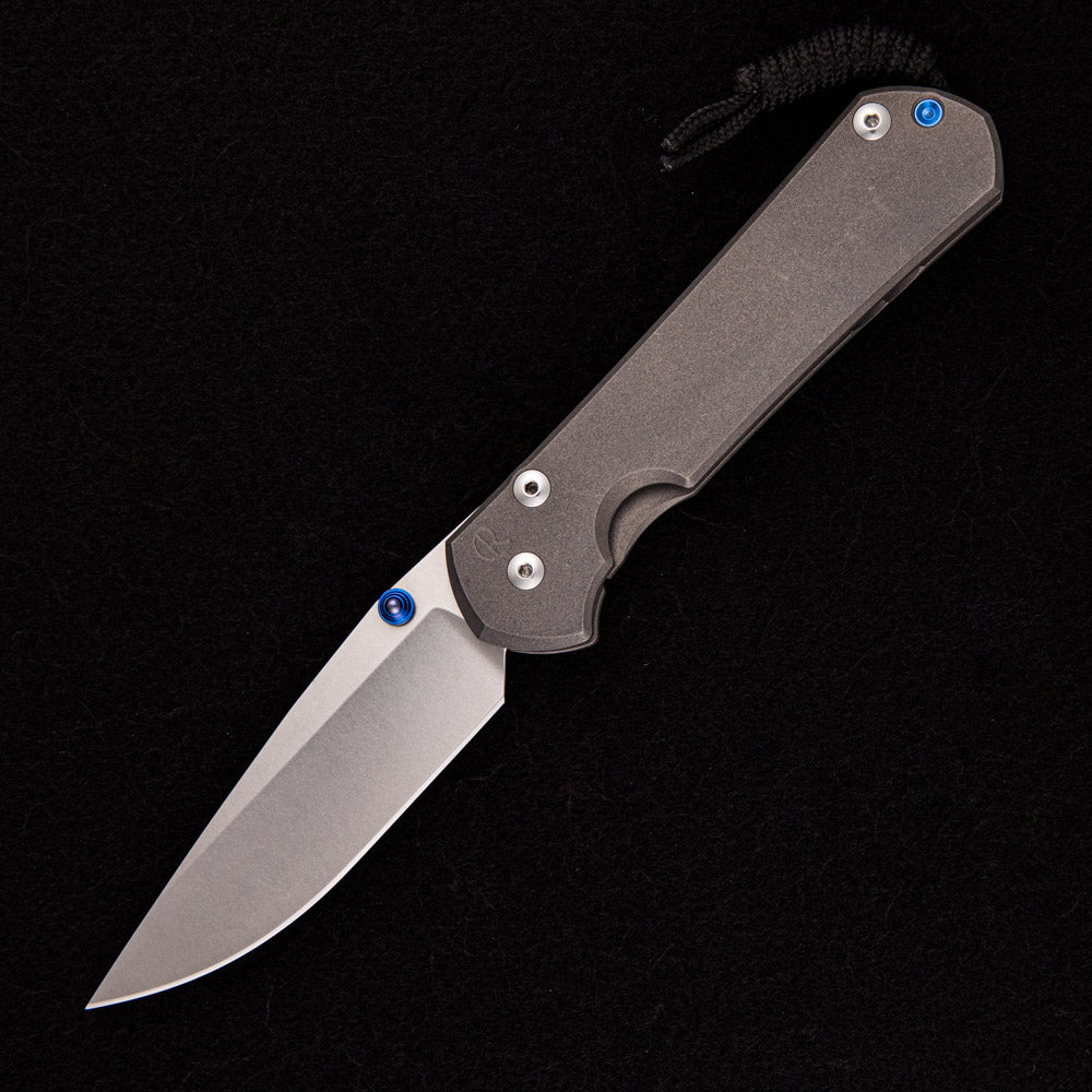 CHRIS REEVE LARGE SEBENZA 31 – BLUE SINGLE THUMB LUG – CPM S35VN BLADE