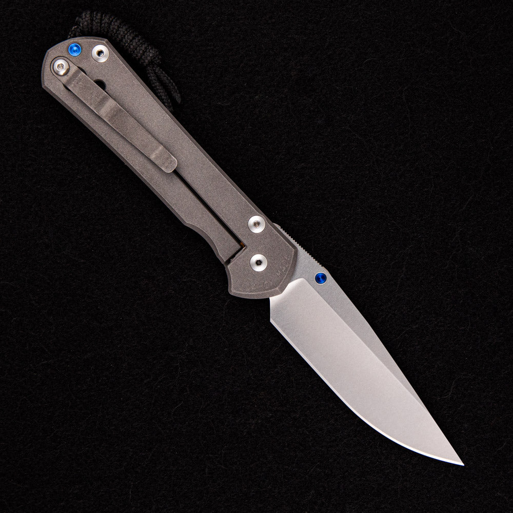 CHRIS REEVE LARGE SEBENZA 31 – BLUE SINGLE THUMB LUG – CPM S35VN BLADE