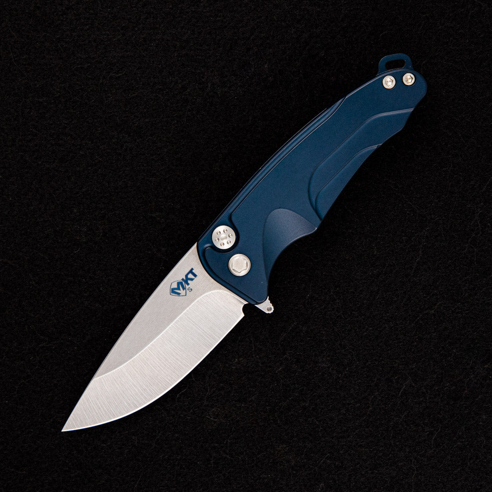 Medford Smooth Criminal – Blue Aluminum Handle – Tumbled S35VN Blade