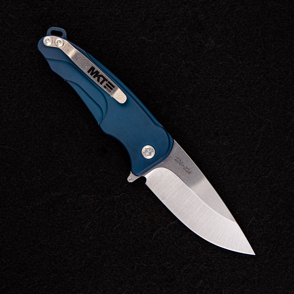 Medford Smooth Criminal – Blue Aluminum Handle – Tumbled S35VN Blade