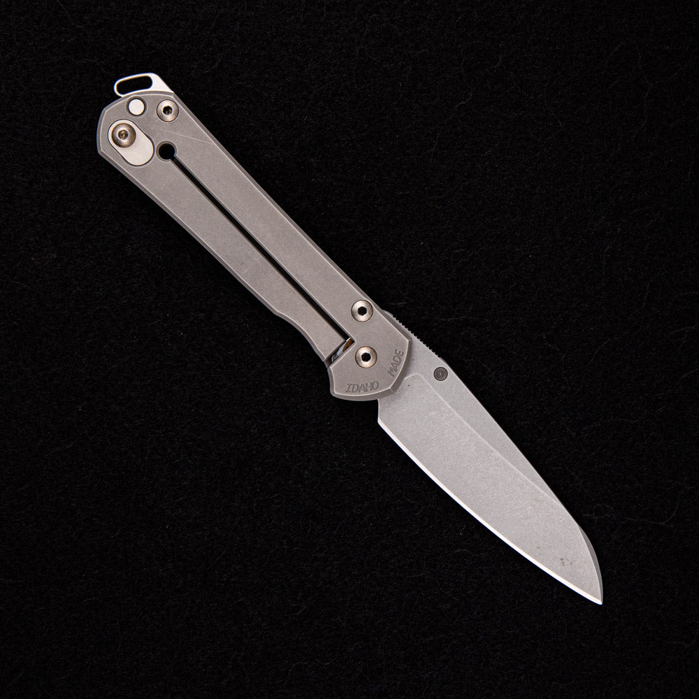 CHRIS REEVE SMALL SEBENZA 21 – MODIFIED BY THIRD PARTY – SINGLE THUMB LUG – INSINGO CPM S35VN BLADE – EXTRA SCALES