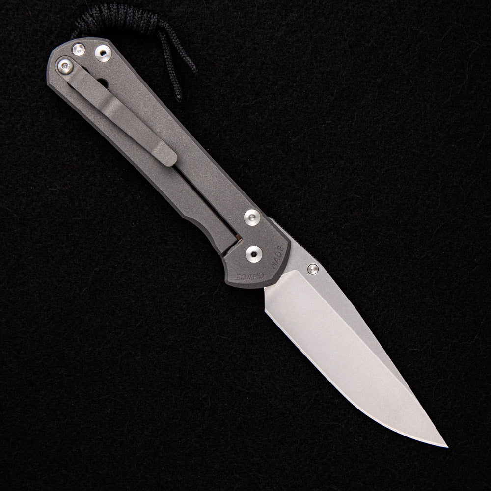 CHRIS REEVE LARGE SEBENZA 31 – SILVER SINGLE THUMB LUG – CPM MAGNACUT BLADE