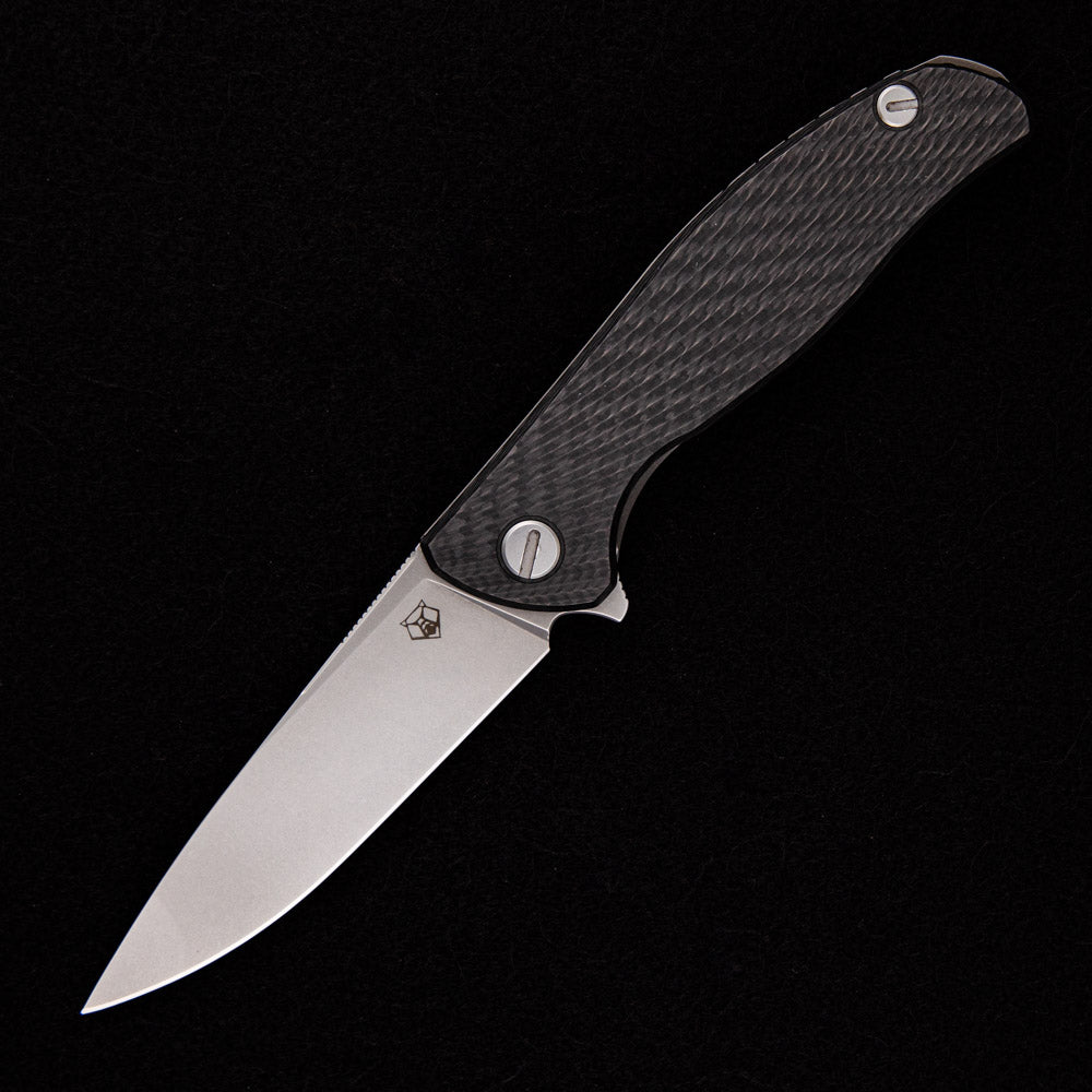 SHIROGOROV HATI – TITANIUM / CARBON FIBER HANDLE – M390 BLADE – BRONZE WASHERS