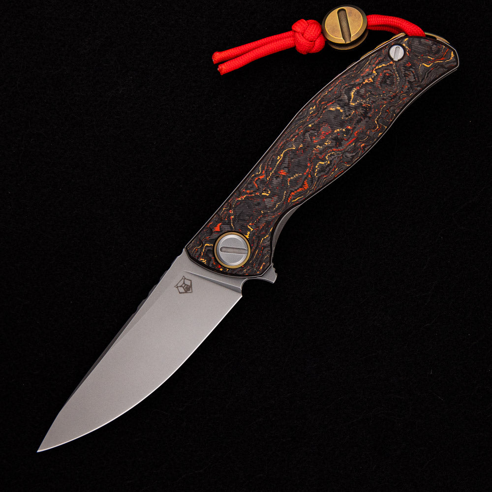 SHIROGOROV F3 IGNIS – SPECIAL EDITION – “PHOENIX WING” TECHNOCARBO HANDLE – M390 BLADE – MRBS