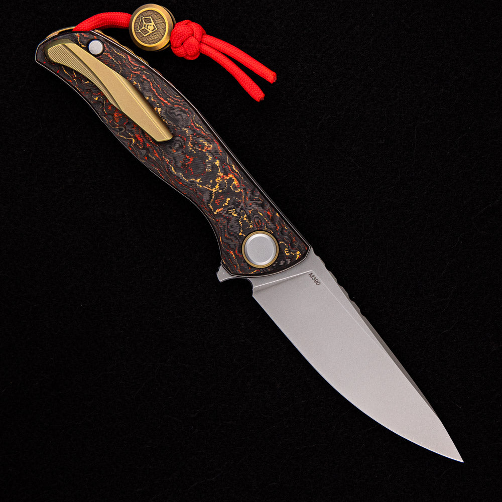 SHIROGOROV F3 IGNIS – SPECIAL EDITION – “PHOENIX WING” TECHNOCARBO HANDLE – M390 BLADE – MRBS