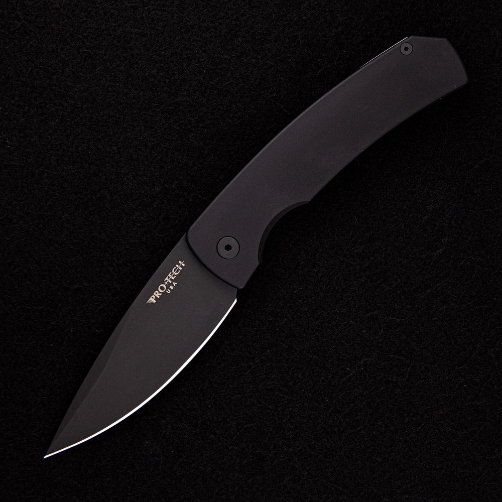 Pro-Tech Knives “Whiskers” Design – Magic 2 – Black Handle – Black DLC Blade – M2603