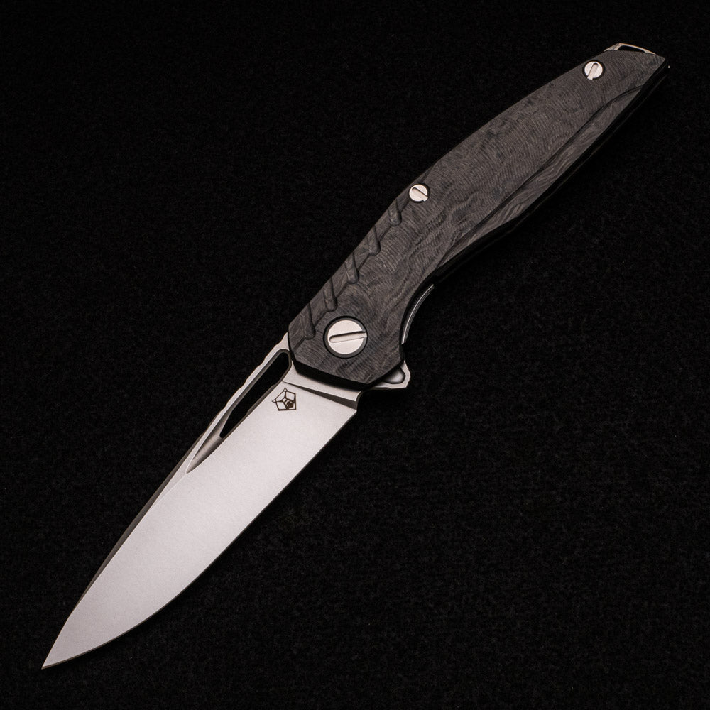 SHIROGOROV 111 GEN 5.1 – M390 BLADE – MARBLE CARBON FIBER HANDLE – MRBS