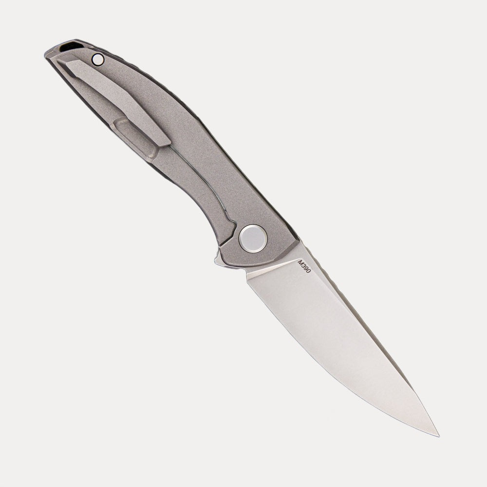 SHIROGOROV KNIVES / WR BLADEWORKS “HYDRONIAN” NEON – M390 BLADE – TITANIUM HANDLE – MRBS