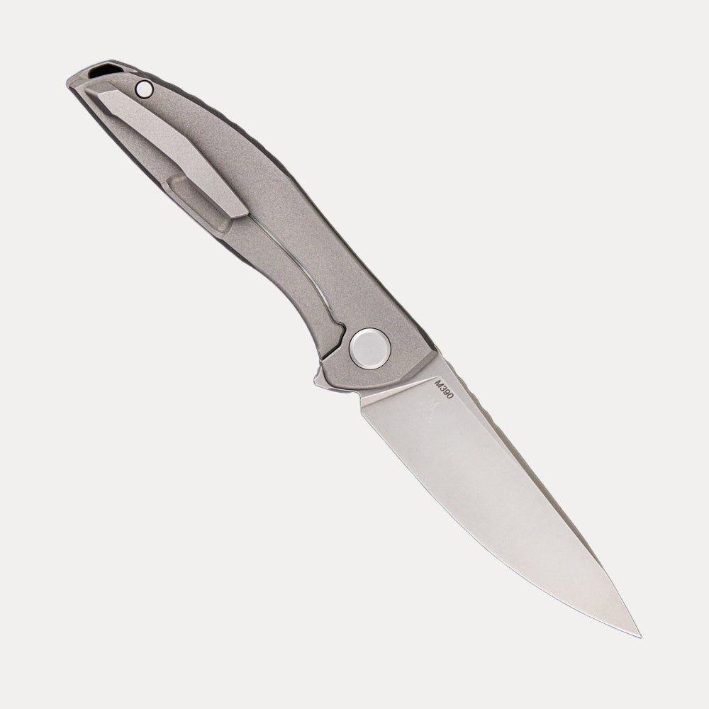 SHIROGOROV KNIVES / WR BLADEWORKS “HYDRONIAN” NEON – M390 BLADE – TITANIUM HANDLE – MRBS