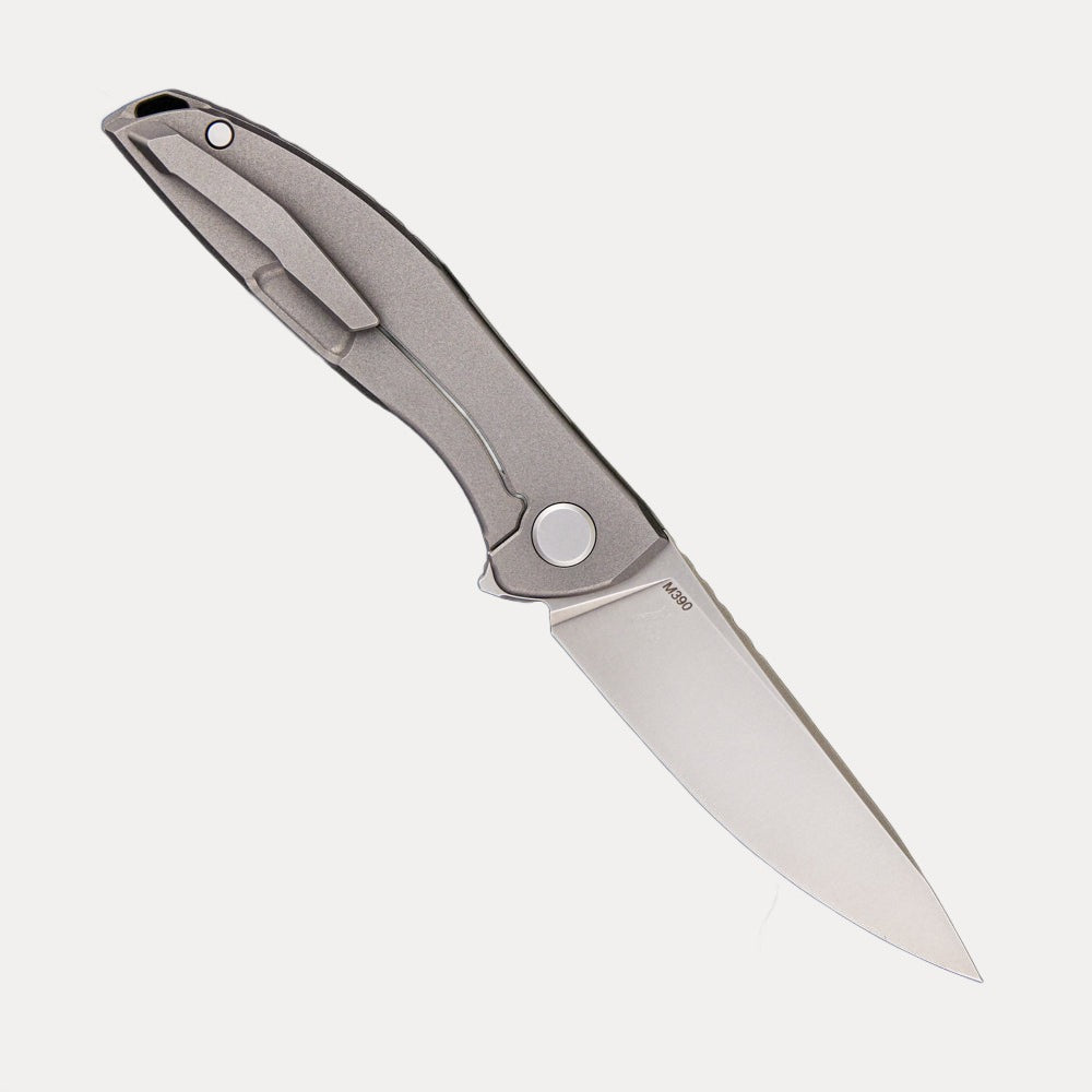 SHIROGOROV KNIVES / WR BLADEWORKS “HYDRONIAN” NEON – M390 BLADE – TITANIUM HANDLE – MRBS