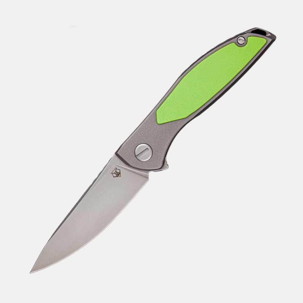 SHIROGOROV KNIVES / WR BLADEWORKS “HYDRONIAN” NEON – M390 BLADE – TITANIUM HANDLE – MRBS