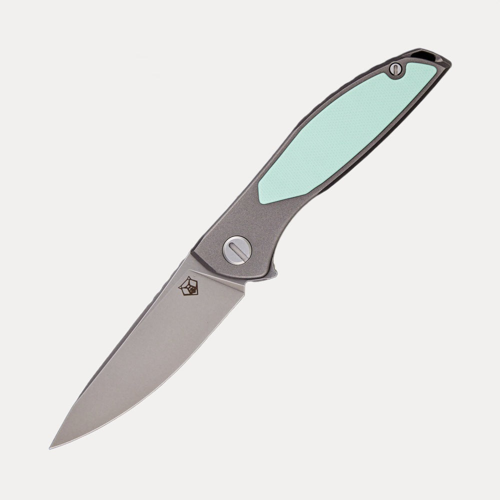 SHIROGOROV KNIVES / WR BLADEWORKS “HYDRONIAN” NEON – M390 BLADE – TITANIUM HANDLE – MRBS