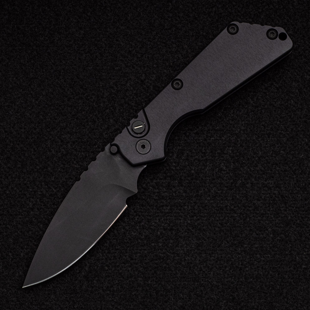 Pro-Tech Knives Strider SnG Auto - OPERATOR Series - Sterile ALL BLACK+Tritium Push Button - 2403-OP