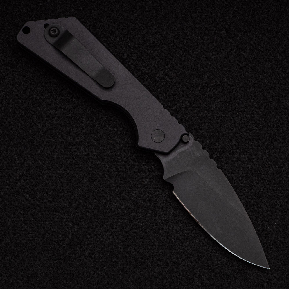 Pro-Tech Knives Strider SnG Auto - OPERATOR Series - Sterile ALL BLACK+Tritium Push Button - 2403-OP