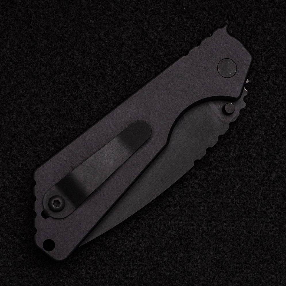 Pro-Tech Knives Strider SnG Auto - OPERATOR Series - Sterile ALL BLACK+Tritium Push Button - 2403-OP