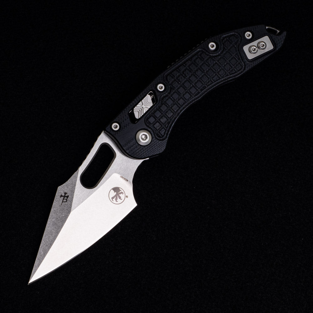 Microtech - Borka Blades Design Stitch – RAM-LOK S-E Frag G-10 Black Stonewash Standard 169RL-10 FRGTBK