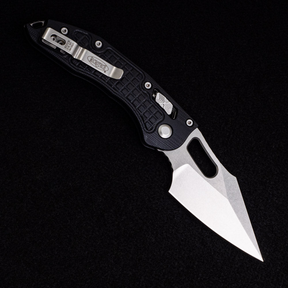 Microtech - Borka Blades Design Stitch – RAM-LOK S-E Frag G-10 Black Stonewash Standard 169RL-10 FRGTBK