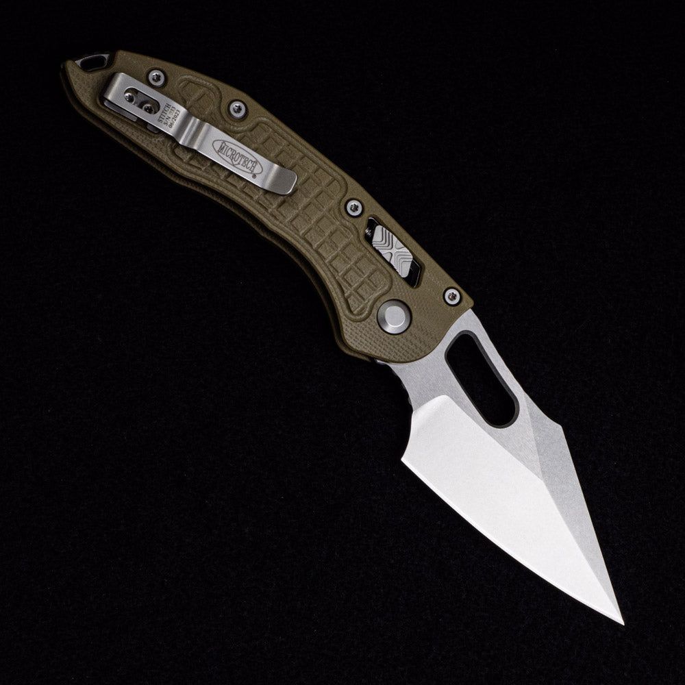 Microtech - Borka Blades Design Stitch – RAM-LOK S-E Frag G-10 OD Green Stonewash Standard 169RL-10 FRGTOD